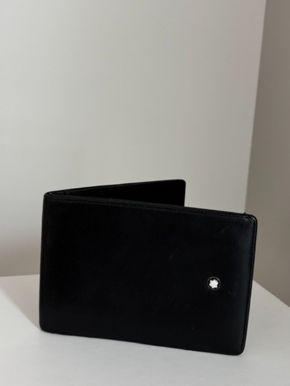 Montblanc Black Leather Bifold Wallet - Men’s, Pre-owned